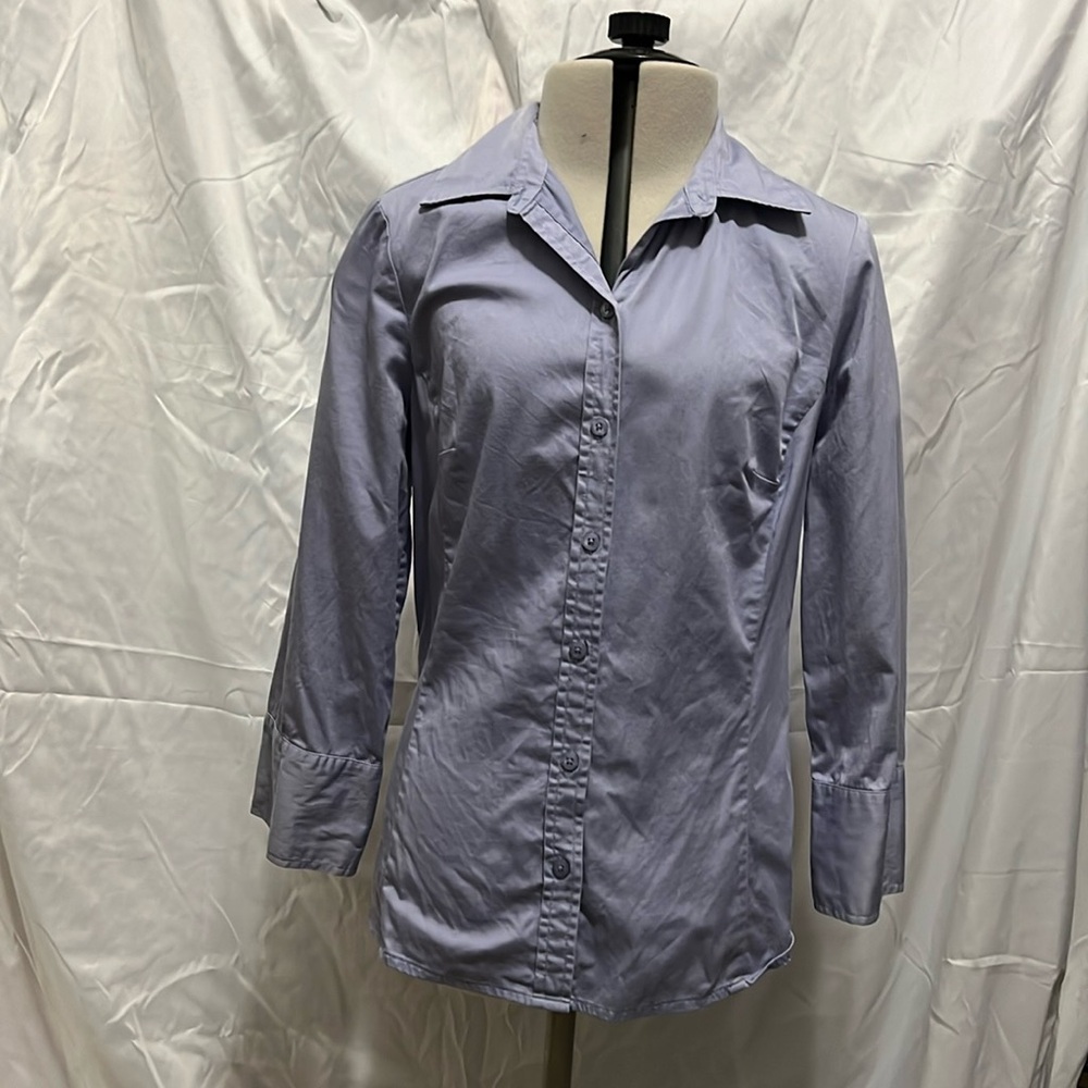 Merona blue button up shirt size xs